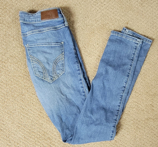 Hollister 25x28 (1S) Jeans Mid Rise Super Skinny