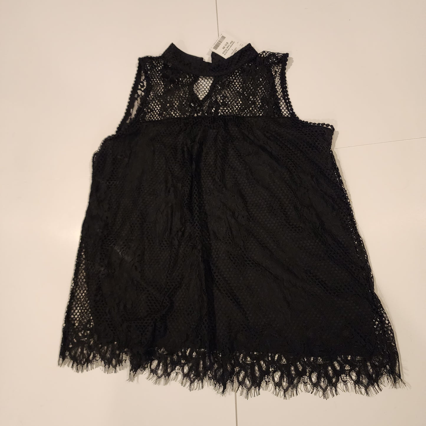 Womens L NWT lace overlay blouse