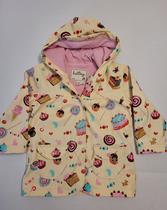 Hatley Girls Ice Cream Raincoat Size 4