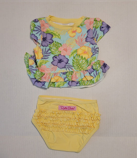 Ruffle Butts Girls Two-Piece Swimsuit Size 4T