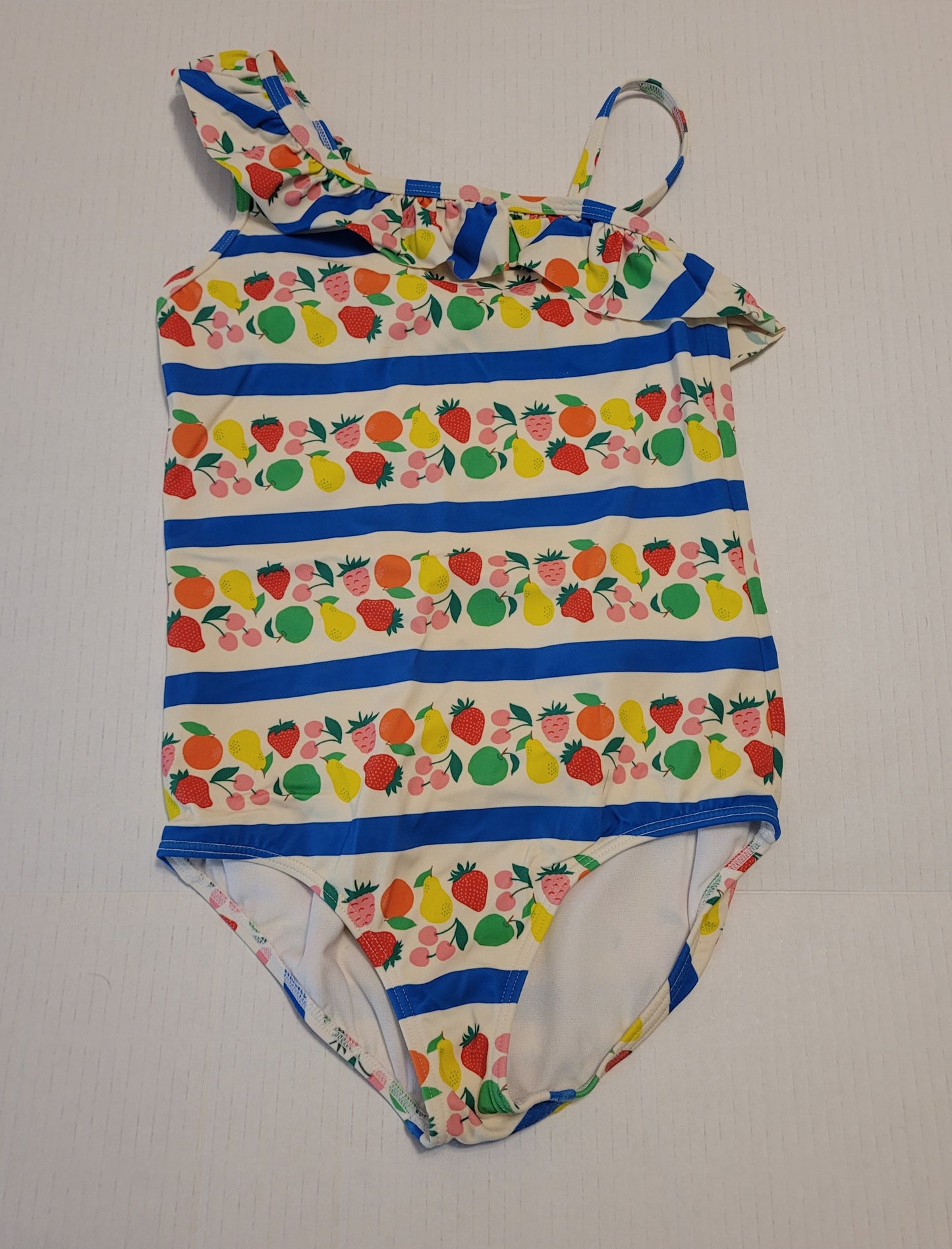 Boden Girls Fruit One-Piece Swimsuit Size 9-10Y