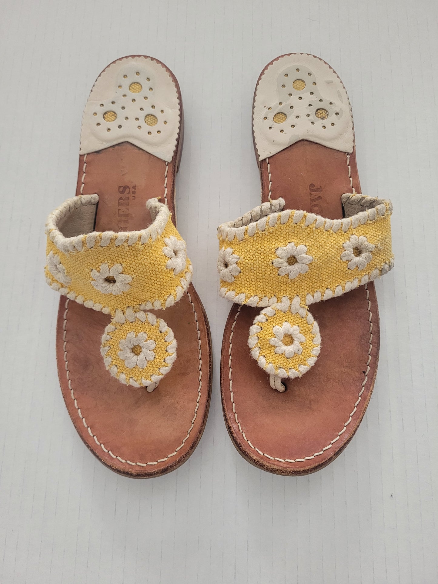 Jack Rogers Women's Yellow Sandals Size 7