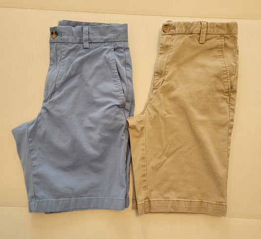 Vineyard Vines Boys Powder Blue and Khaki Shorts (2) Size 16