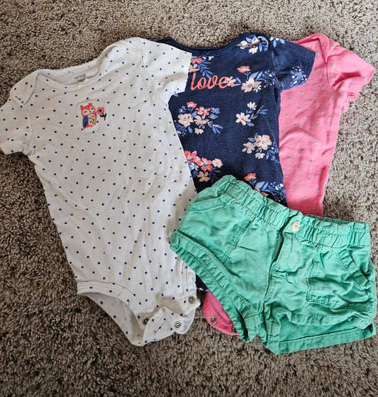 *REDUCED: 18 month short-sleeve onesies and shorts bundle
