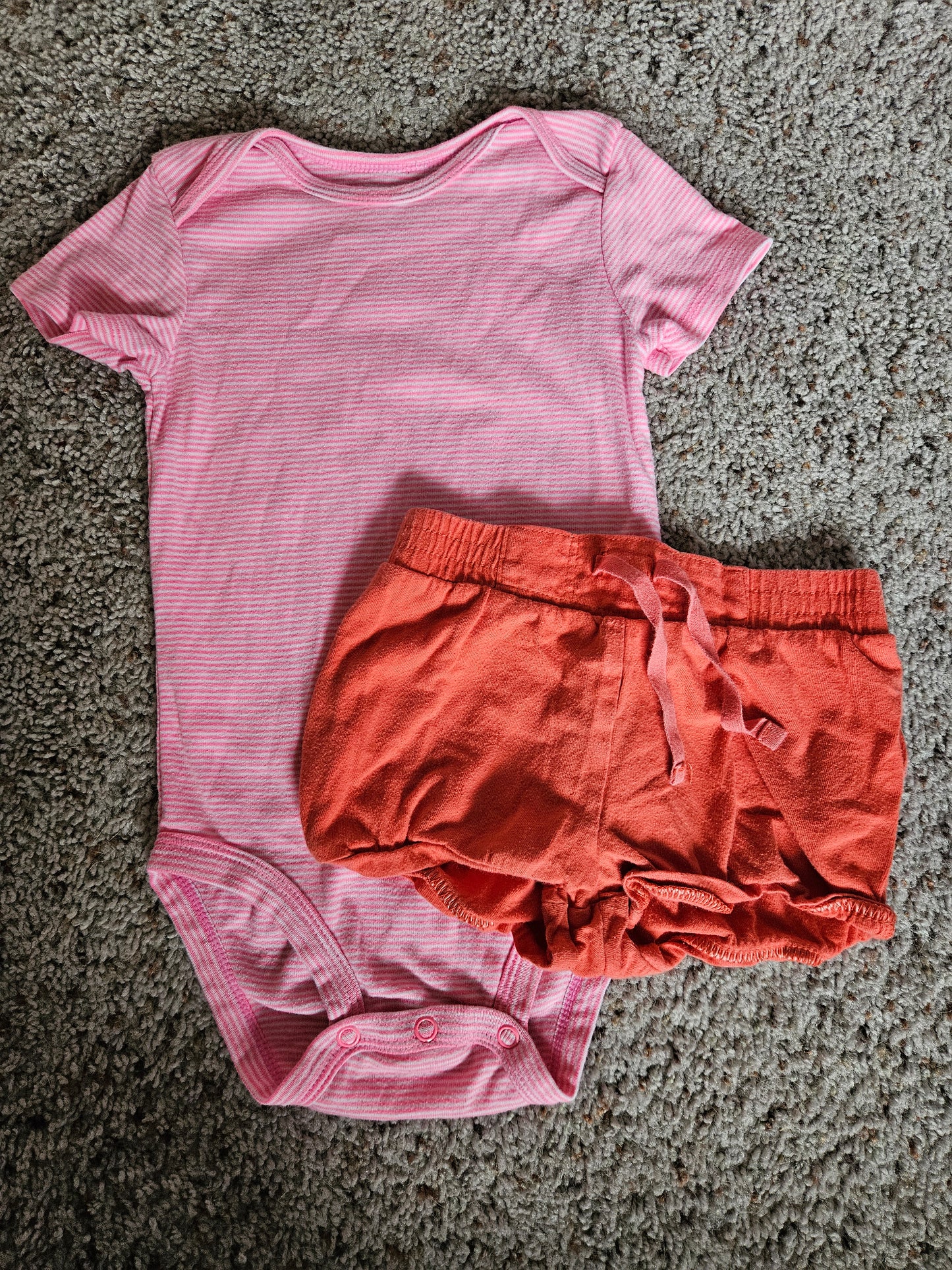 24 month short-sleeve onesie with 2 year shorts