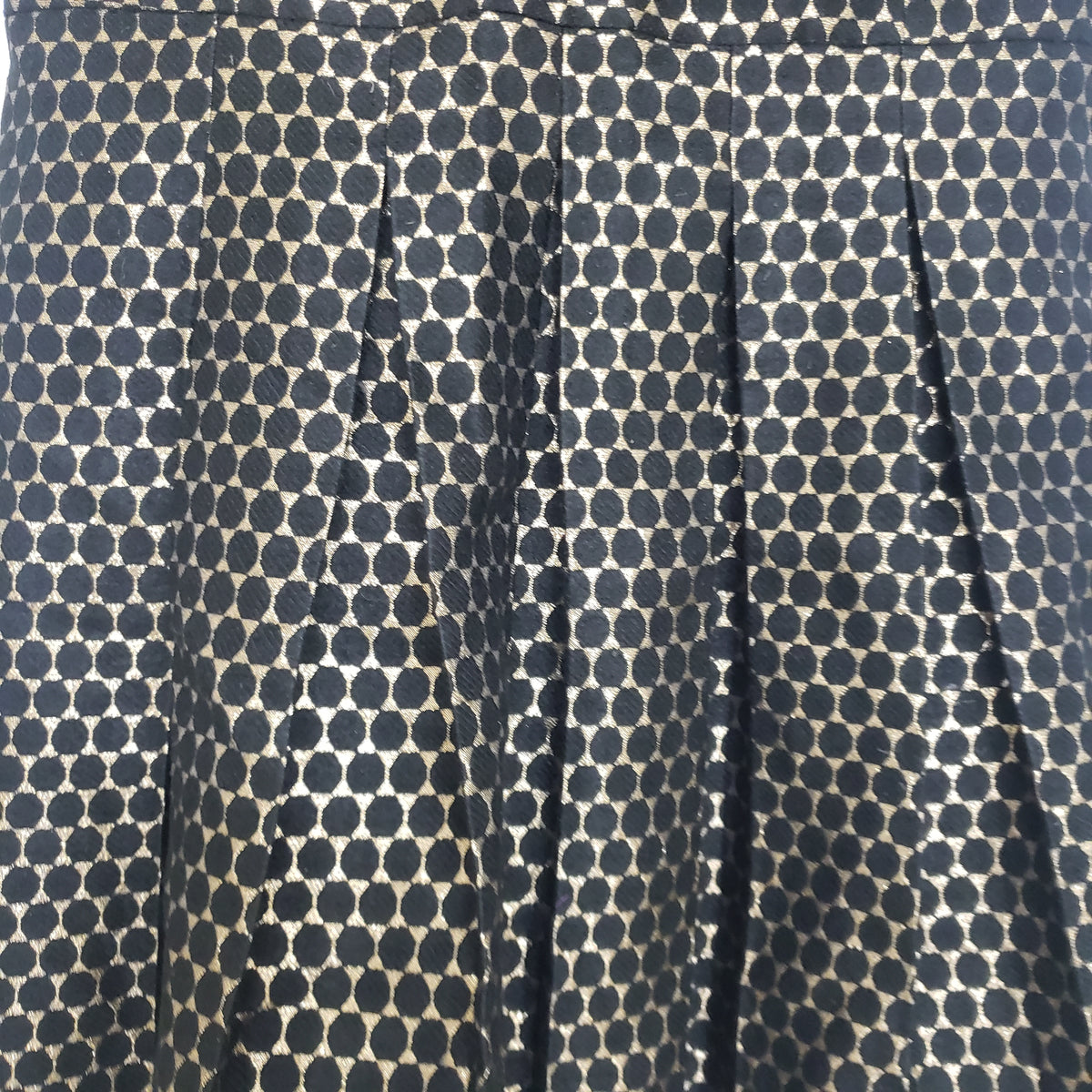 #167 Banana Republic 12P Metallic Jacquard Fit & Flare Dress