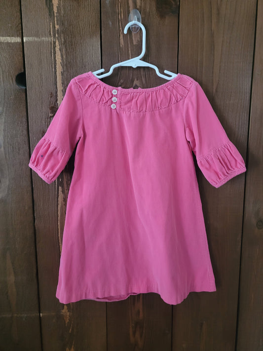 #96B Bella Bliss Girl's Pink Corduroy Dress Size 5