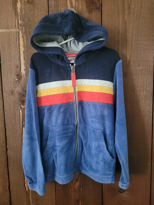 #109 Hanna Andersson Boys Terrycloth Hooded Zip-Up Size 110/5