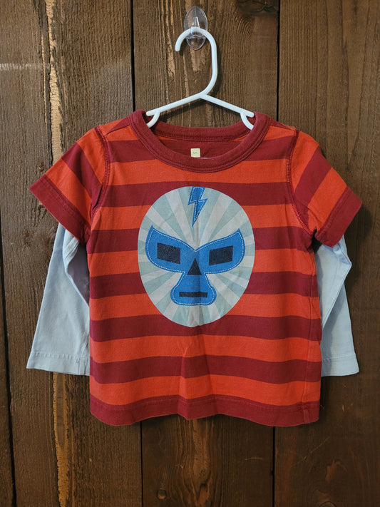 #96B Tea Collection Boys Wrestling Mask Top Size 2-3Y