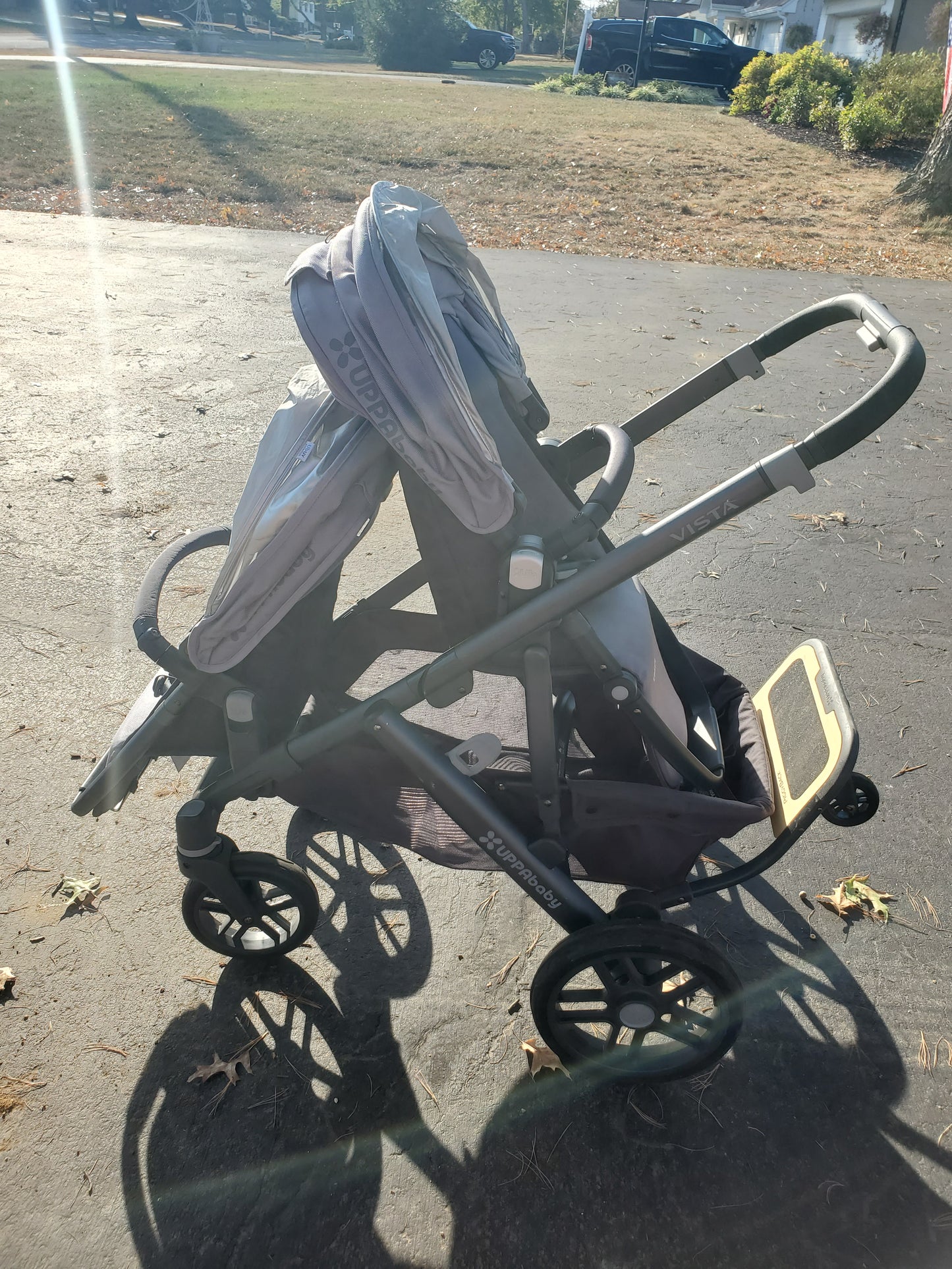 #58 Uppababy Vista Stroller set: 2 seats, kickboard, bassinet +