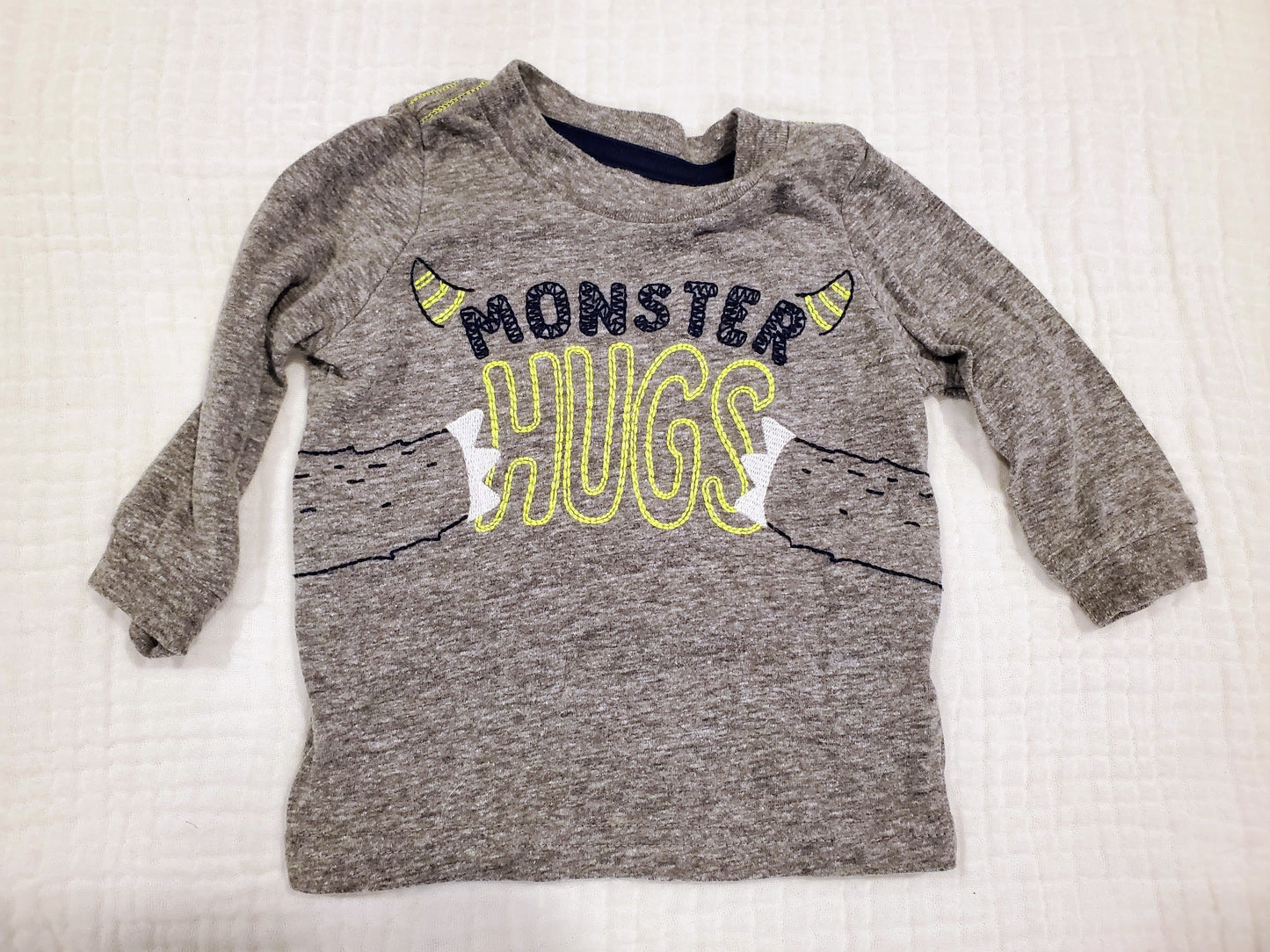 #58 Carters Monster Hugs long sleeve tshirt boys 6M