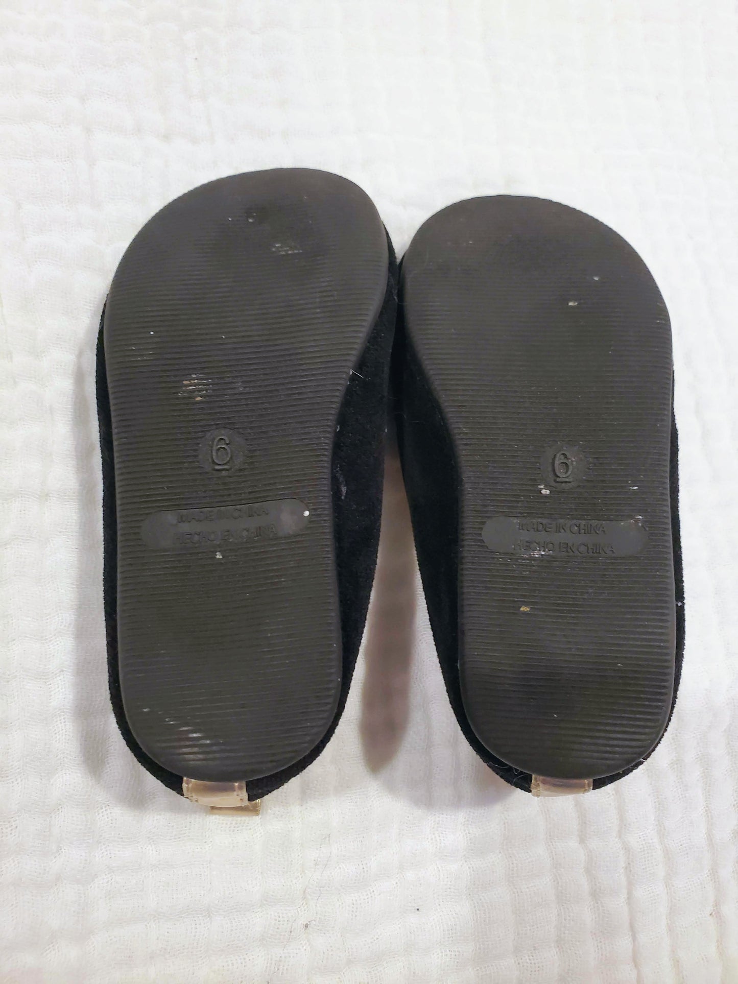 #58 Old Navy black cat flats toddler girl size 6