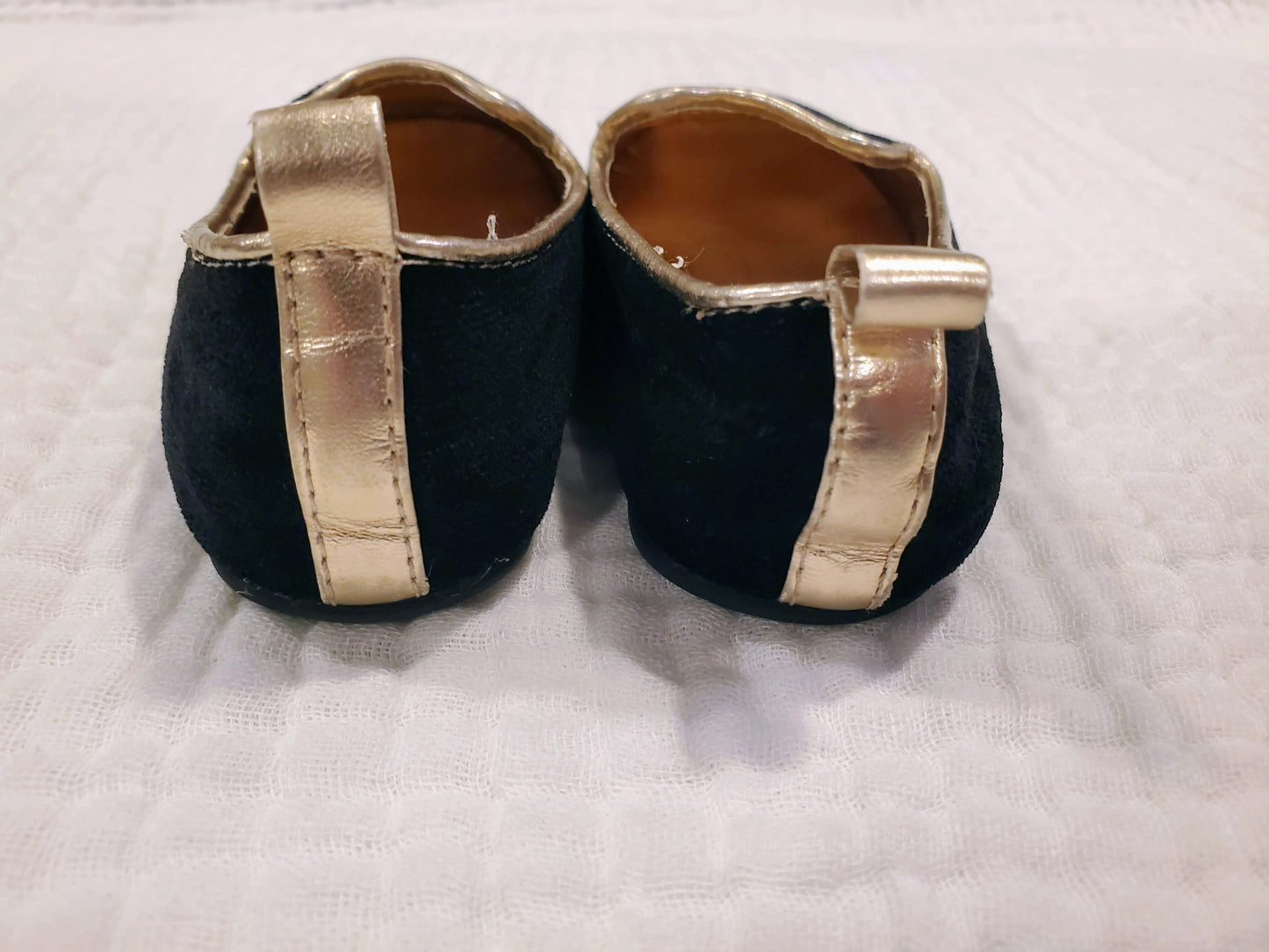 #58 Old Navy black cat flats toddler girl size 6