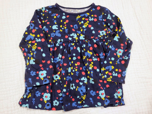 #58 First Impressions floral print long sleeve shirt girls size 18M