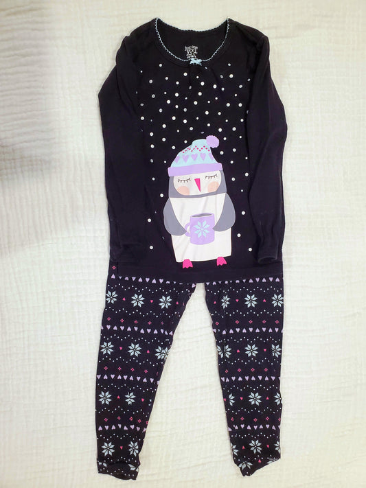 #58 Carters 2 pack of Penguin long sleeve 2pc pajamas in girls size 2T