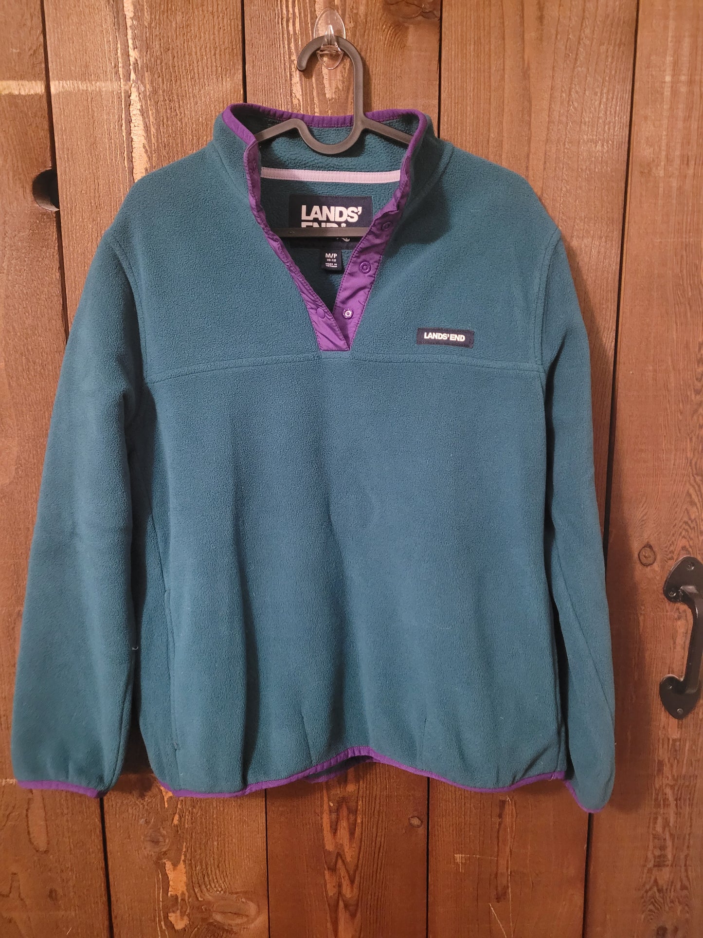 #96B Lands' End Women's Fleece Pullover Size M