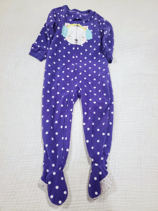 #58 2 Carters Footed Pajamas and 1 Childrens Place Footed Pajamas girls size 2T