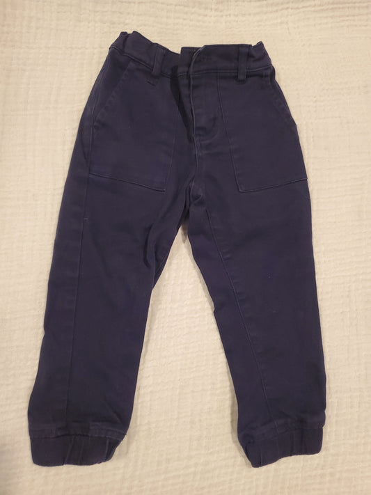 #58 Janie & Jack Navy Blue Adjustable Waist Chino Pants Boys 2T