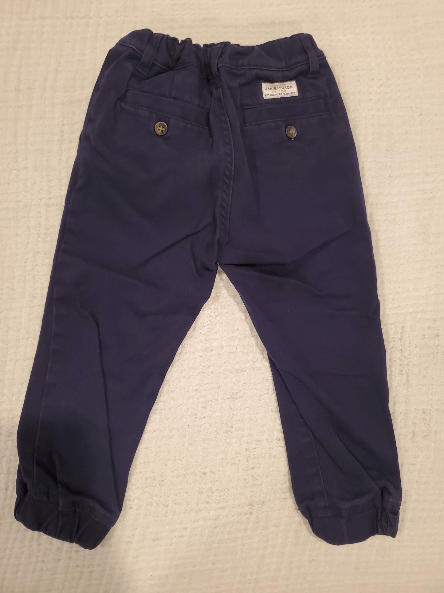 #131 REDUCED Janie & Jack Navy Blue Adjustable Waist Chino Pants Boys 2T