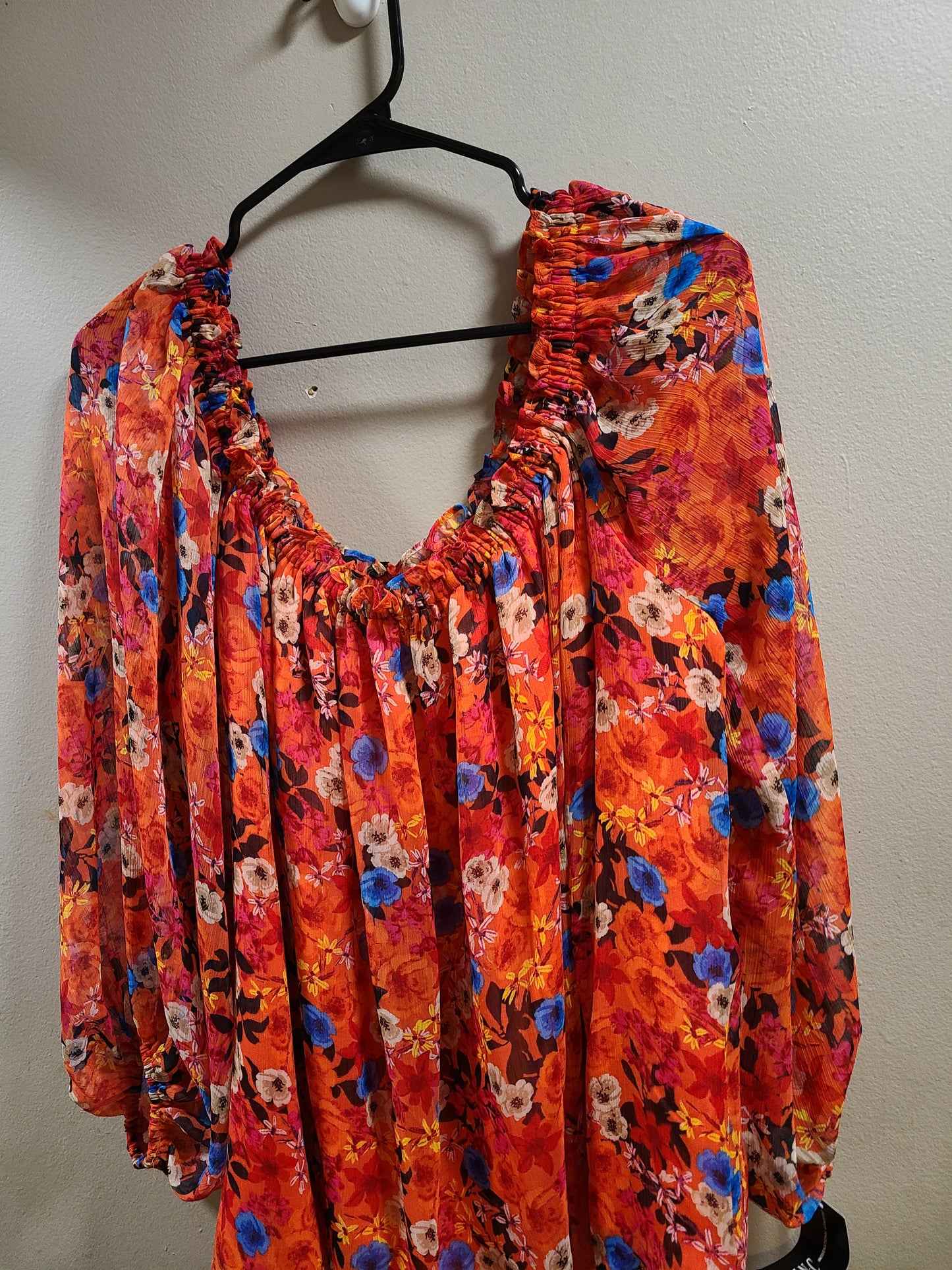 #66 INC off shoulder womens floral top size XXL