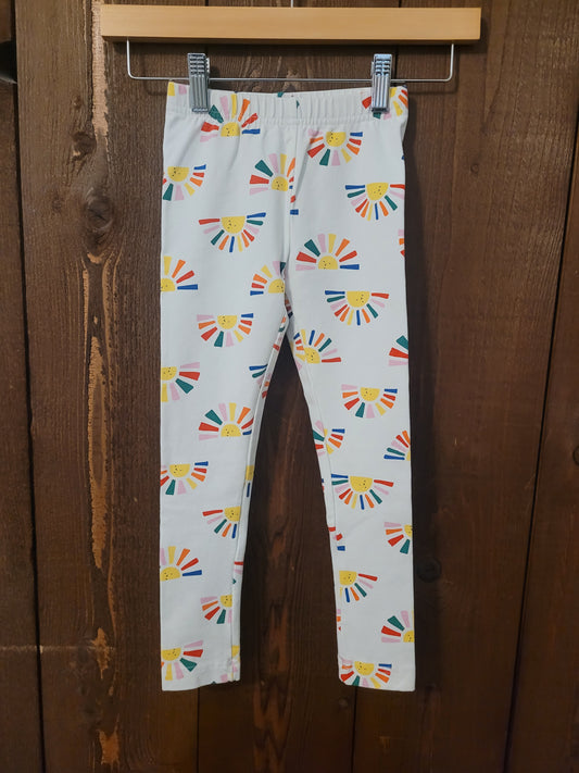 #96B Hanna Andersson Girl's Rainbow Sun Leggings Size 110/5