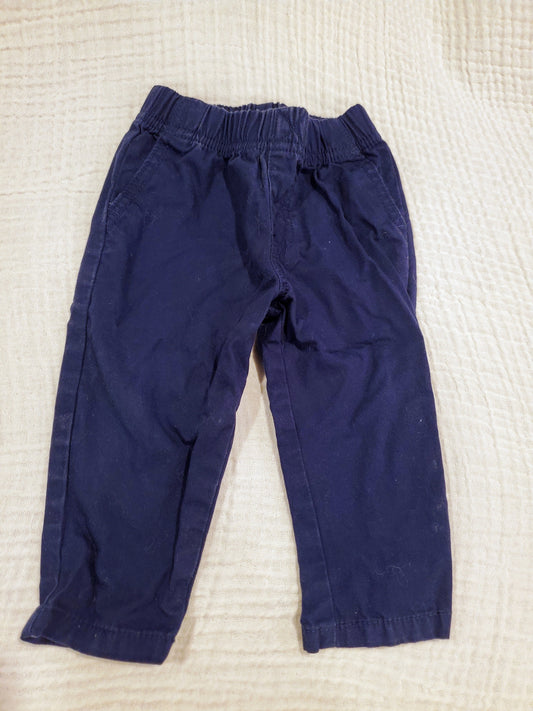 #131 Carter's navy chino pants boys size 12M