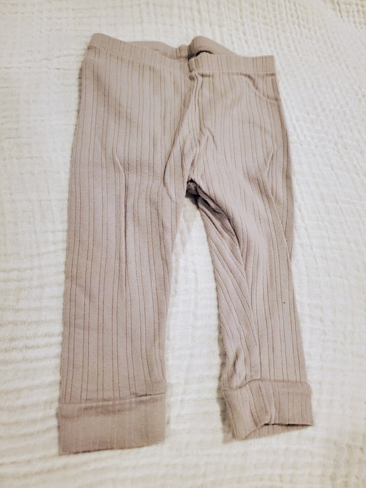 #131 Gymboree gray striped texture pants gender neutral size 6-12M