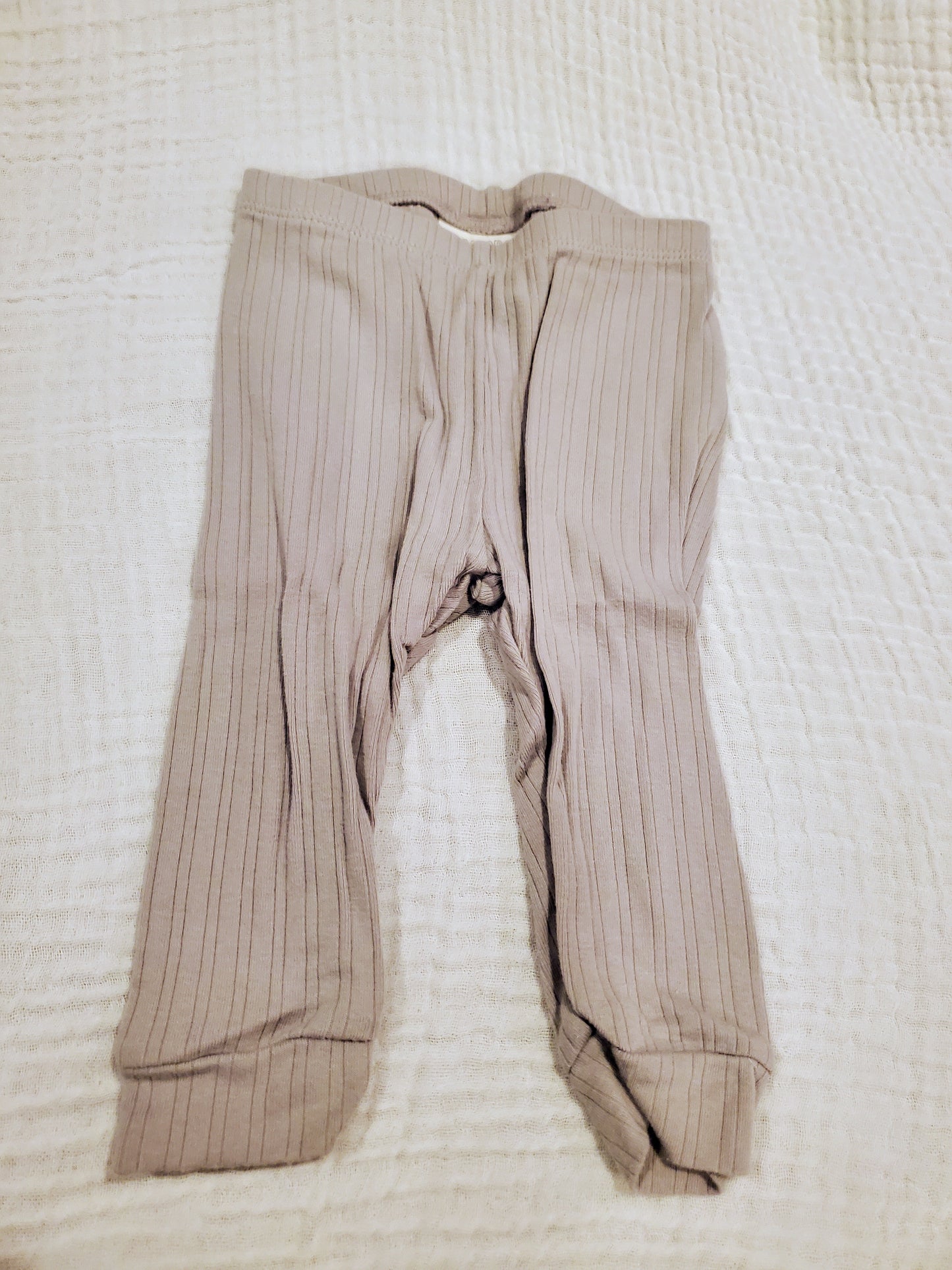 #131 Gymboree gray striped texture pants gender neutral size 6-12M