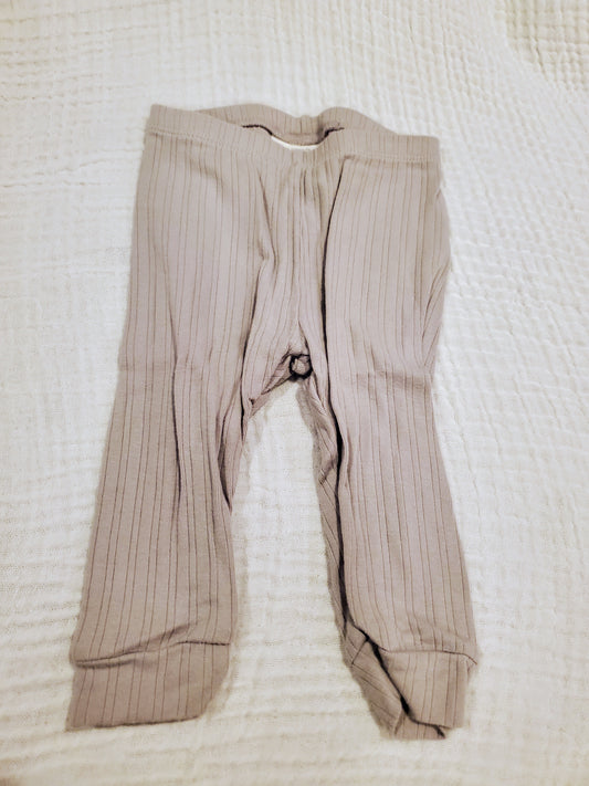 #131 Gymboree gray striped texture pants gender neutral size 6-12M