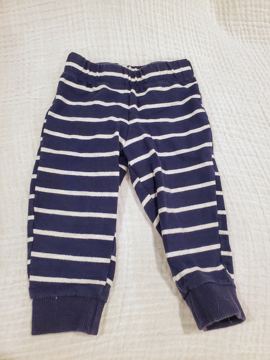 #131 Carter's stripe navy pants boys size 12M