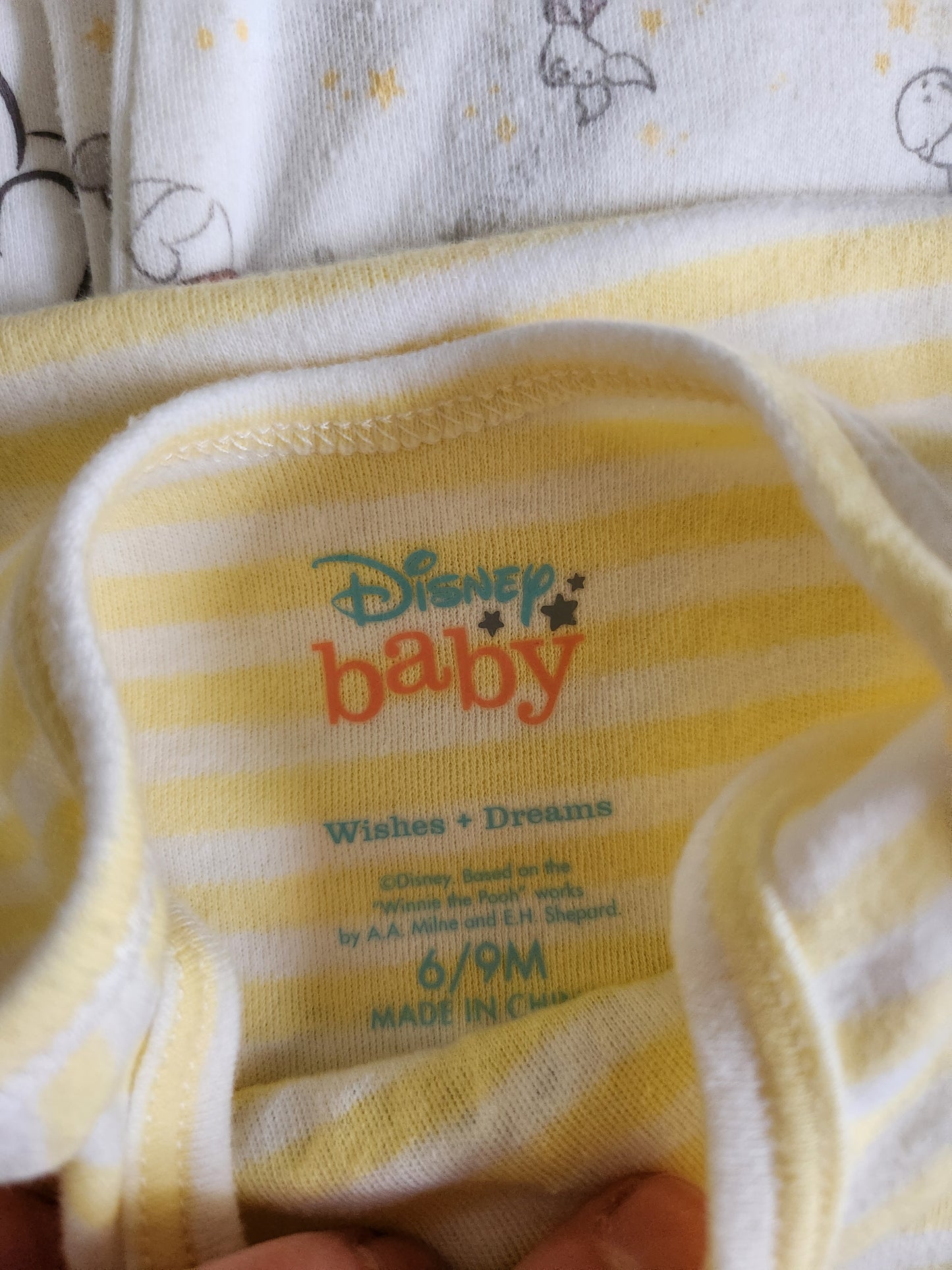 Disney Winnie The Pooh Onesies Size 9 Month - Set of 3