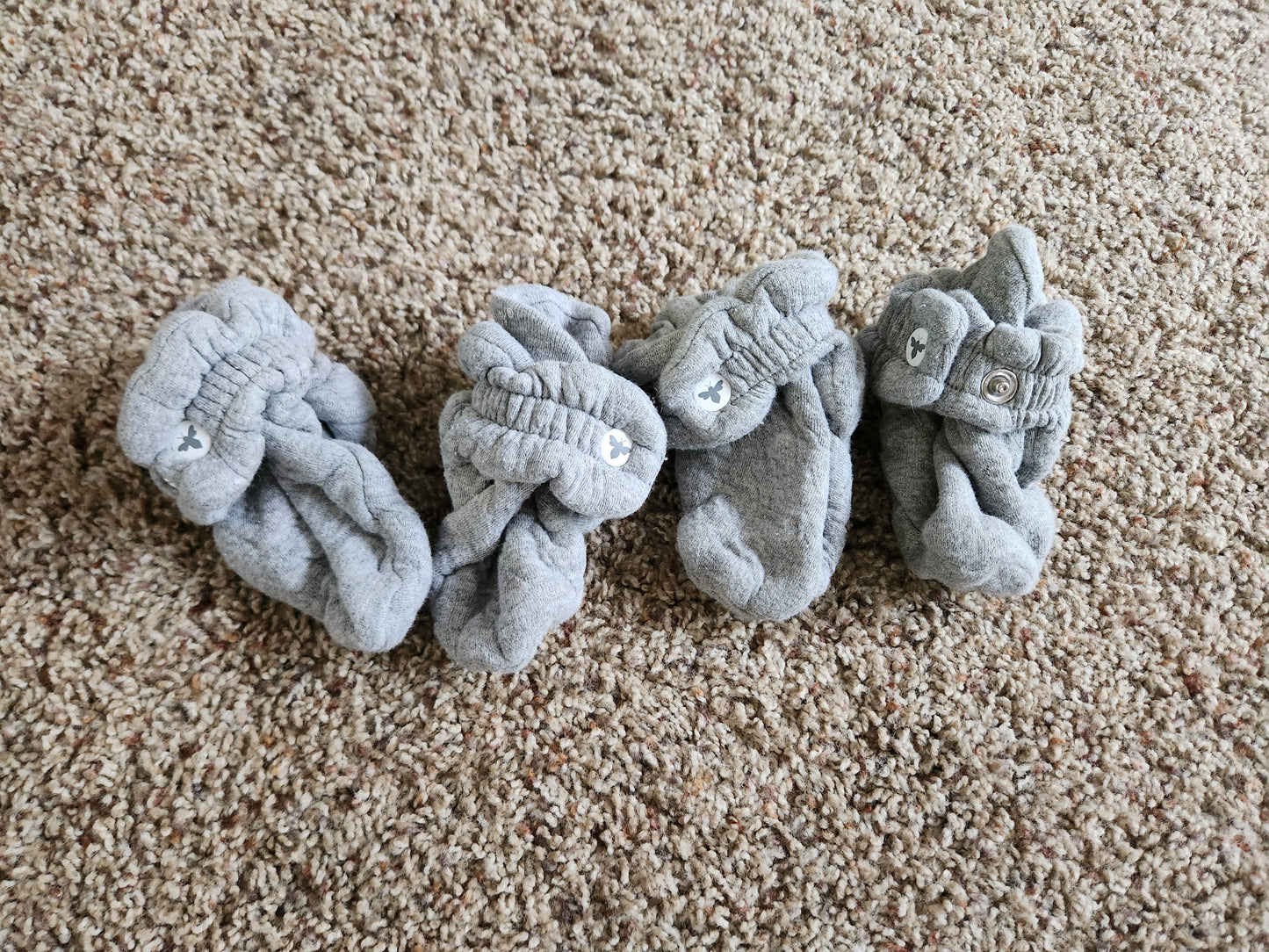 Burt's Bees Baby Booties - 6-9 Month in Gray - Set of 2