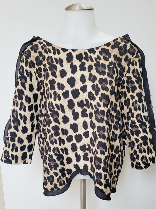 Women's Cheetah Print Top Size S/6