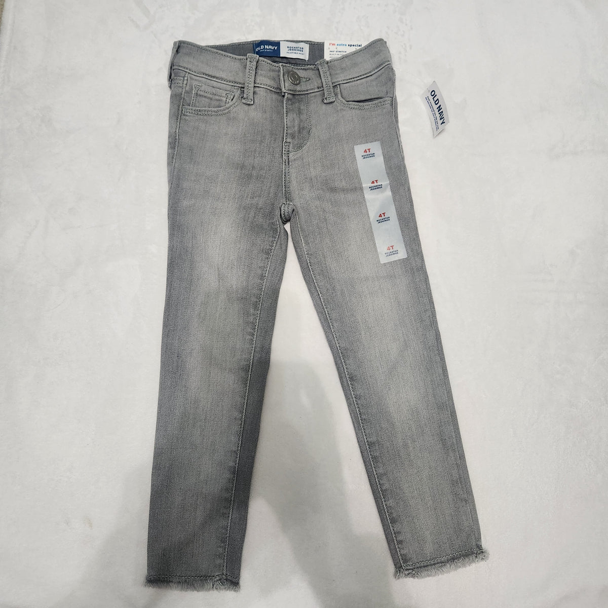 #167 NWT Old Navy 4T Rockstar Gray Denim Jeggings Jeans
