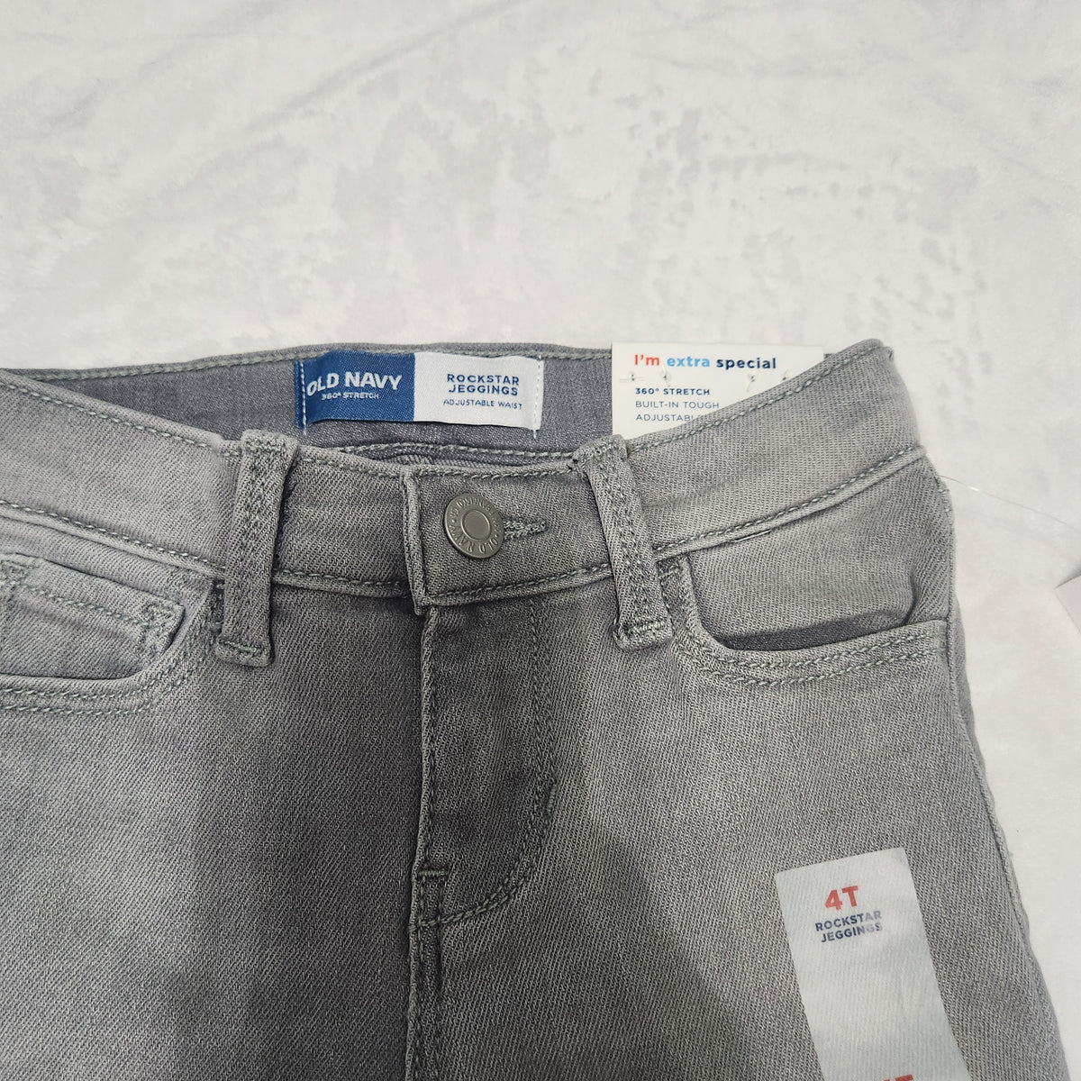 #167 NWT Old Navy 4T Rockstar Gray Denim Jeggings Jeans