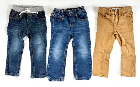 #153 Cat&Jack/Old Navy Denim/Khaki Pants Toddler Boy Size 2T