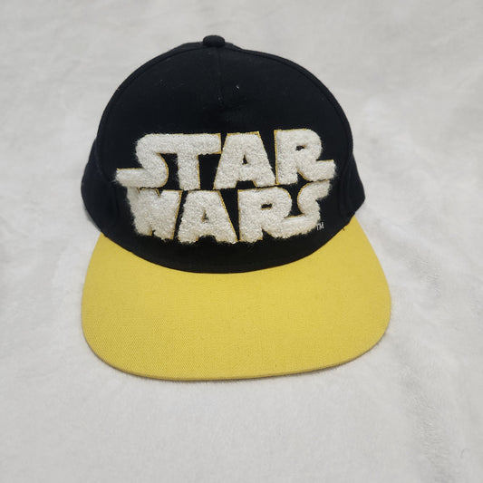 #142 Star Wars Flat Billed Black Yellow Kids Hat