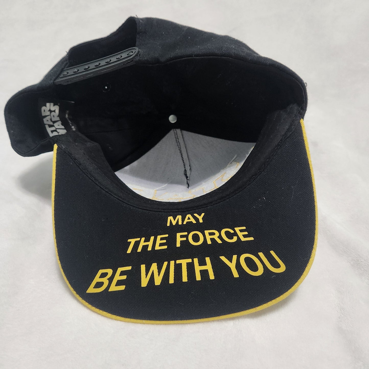 #142 Star Wars Flat Billed Black Yellow Kids Hat