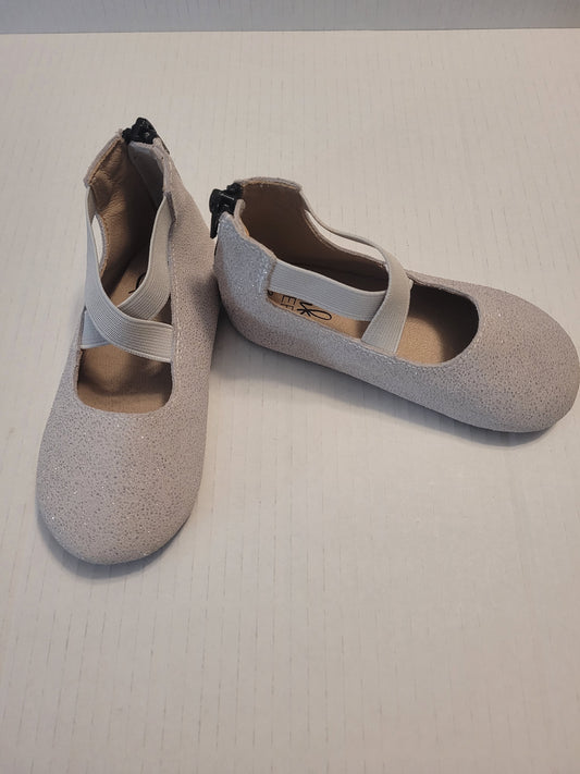 #109 Monkey Feet Shimmer Ballet Flats Girls Size 2-3 Years