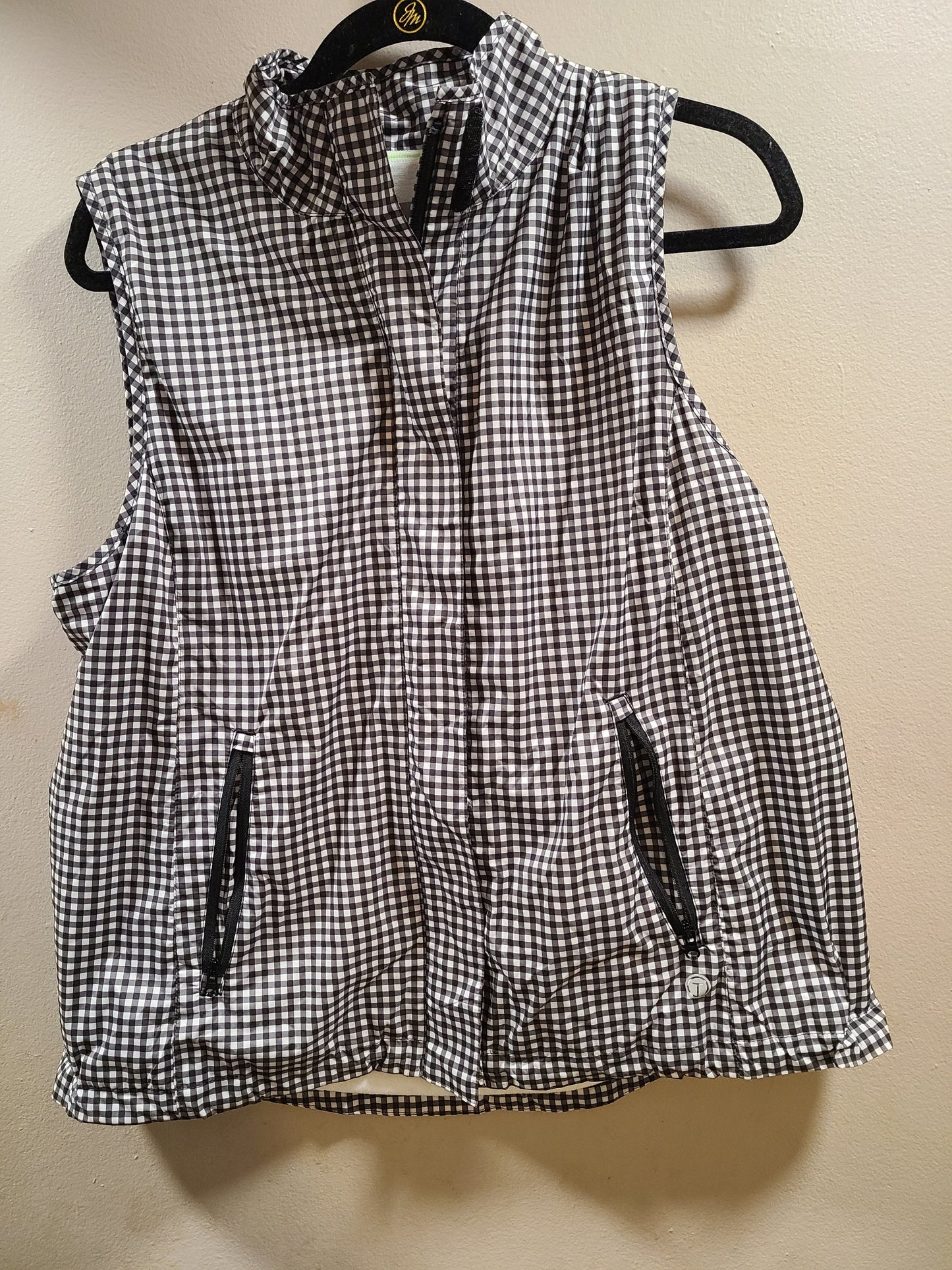 #66 Talbots womens black and white vest size L