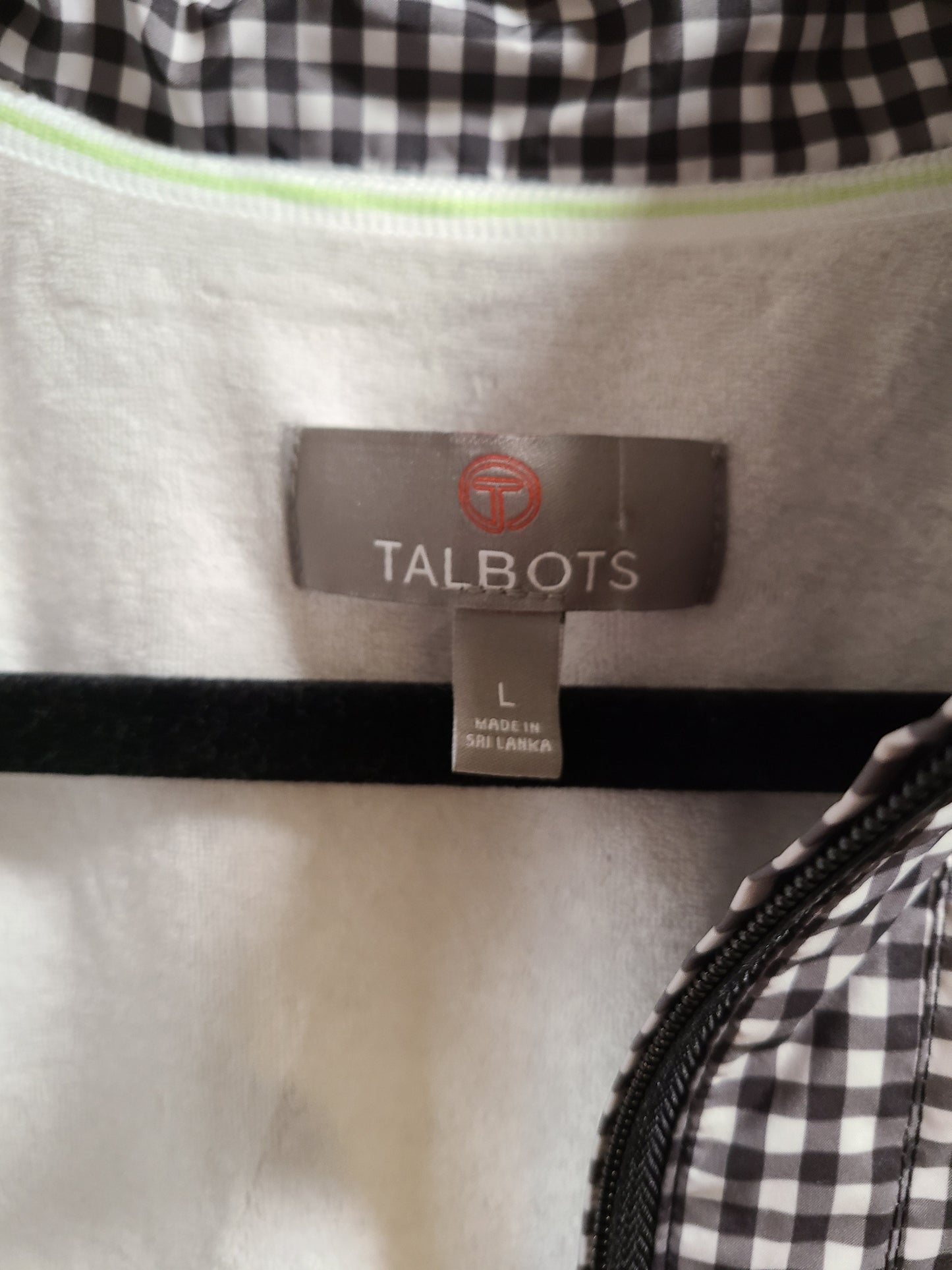 #66 Talbots womens black and white vest size L