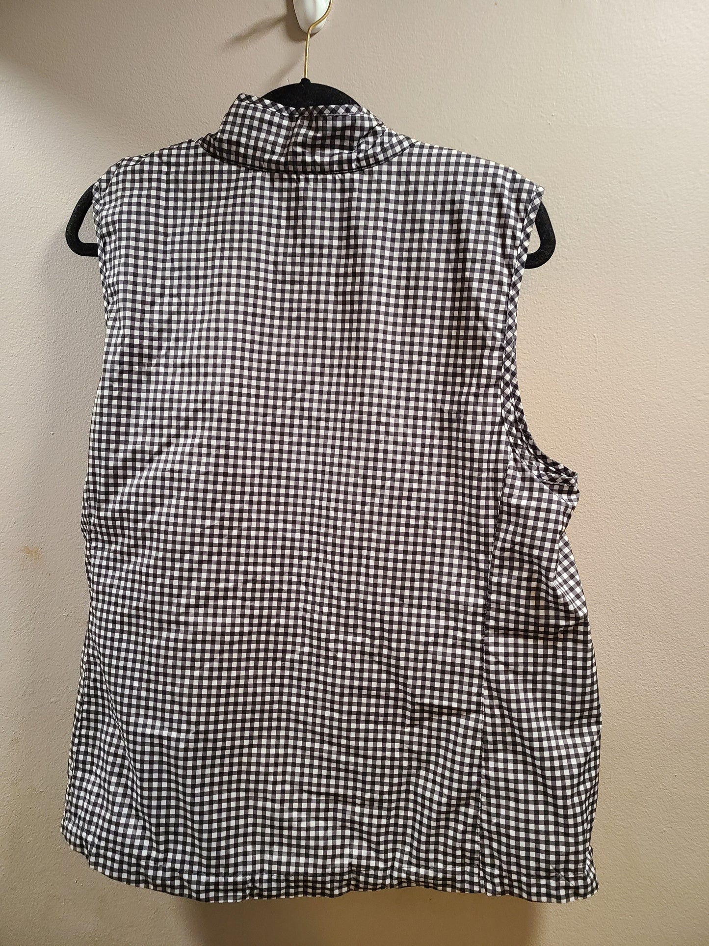 #66 Talbots womens black and white vest size L