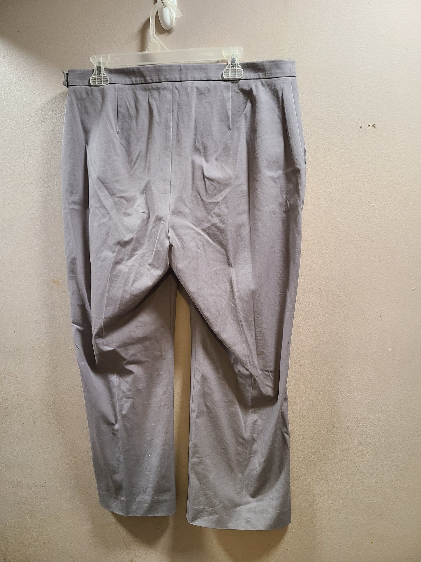 #66 Eileen fisher womens size 14 organic cotton stretch Twill gray pants