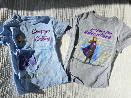 #131 Frozen 2 T-shirts girls size 4/5