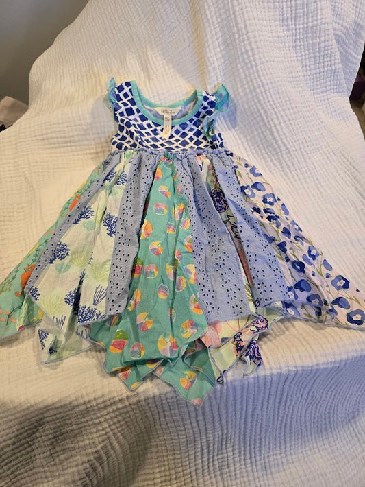 #131 Matilda Jane Seahorse scarf dress girls size 2