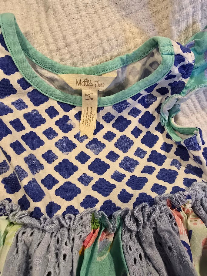 #131 Matilda Jane Seahorse scarf dress girls size 2