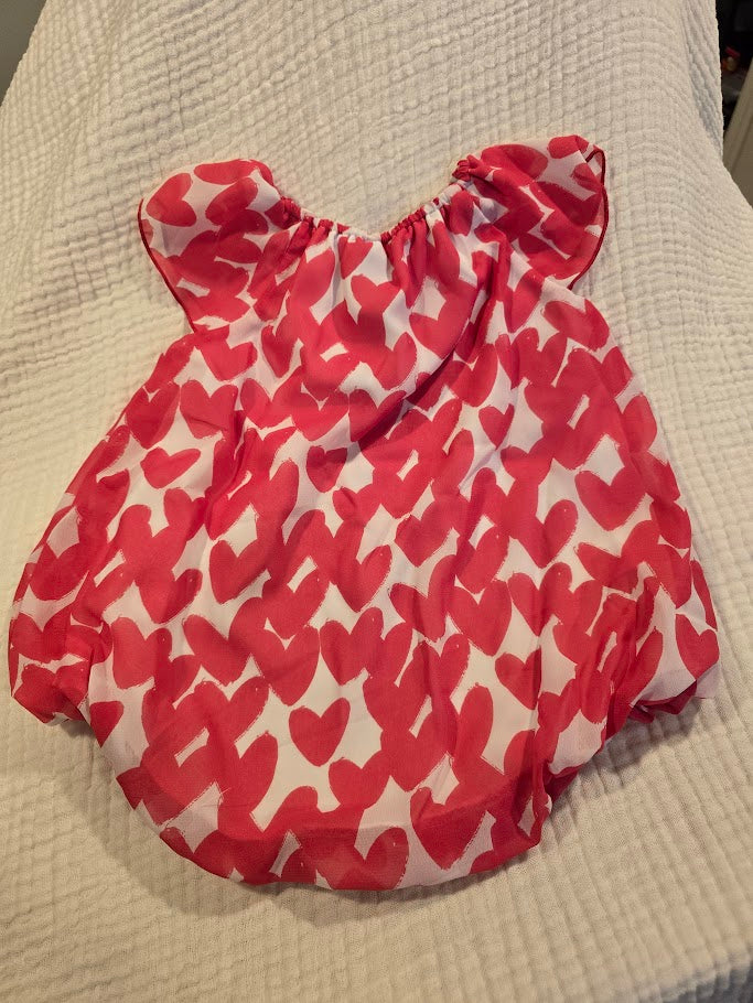 #131 Baby Romper with bow girls size 18M
