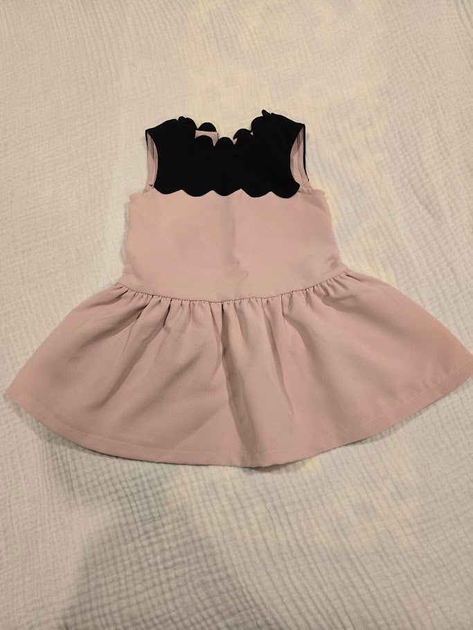 #131 Beckham for Target pink and black dress size 2T