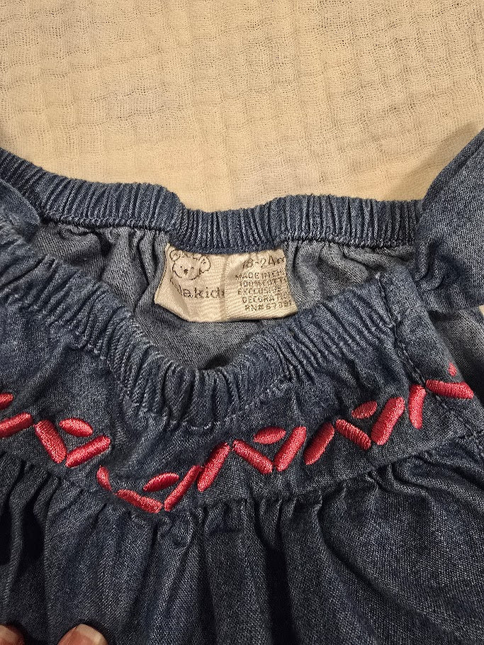 #131 Koala Kids Denim dress girls size 18-24M