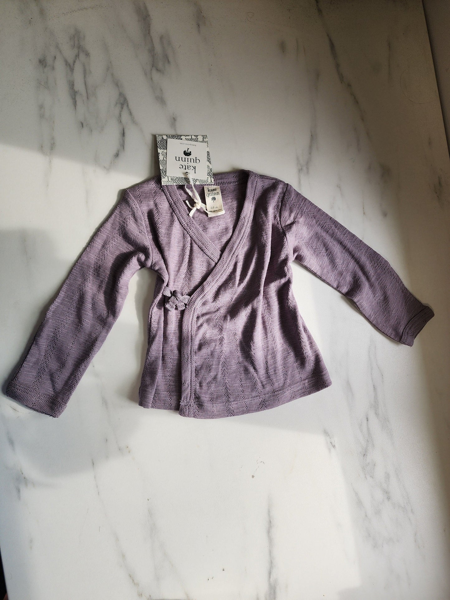 #178 Kate Quinn NWT purplewrap top baby girl size 6-9 months